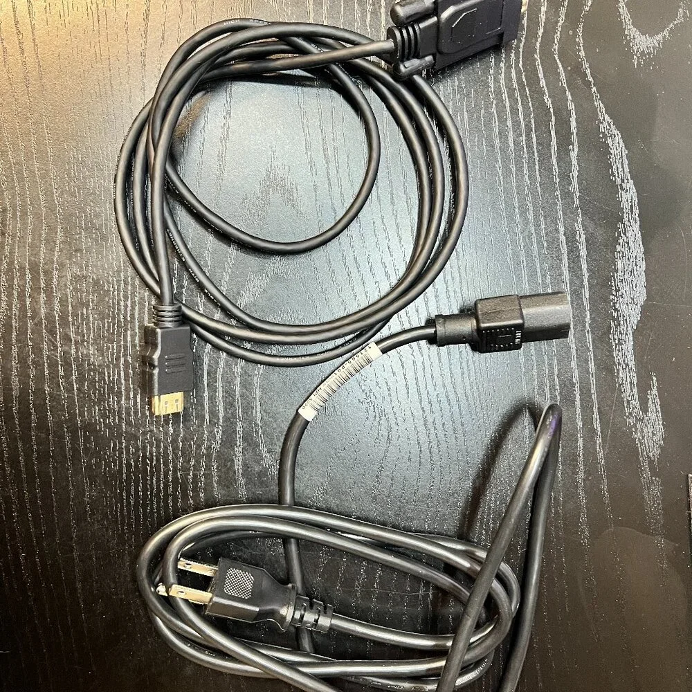Lot of 2 DVI and 121565-001 HPI 5220 Power Cords for‎ Desktop Monitor